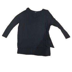 Oversized Ribbed Black Sweater